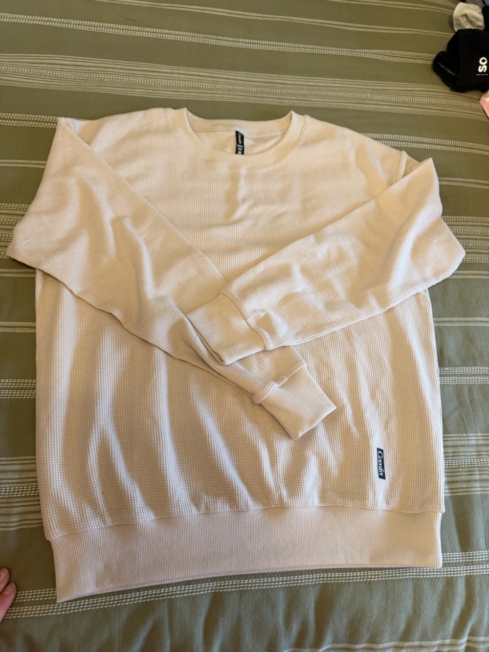 Comfrt Waffle Knit Long Sleeve - Dove - Picture 2 of 4
